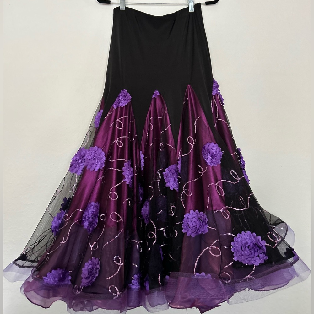 Purple & Mauve Smooth: Foxtrot/ Waltz/ Tango Ballroom Skirt.